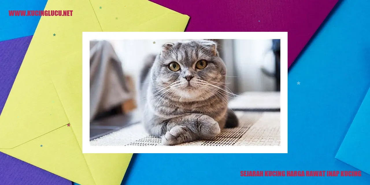 Sejarah Kucing Harga Rawat Inap Kucing