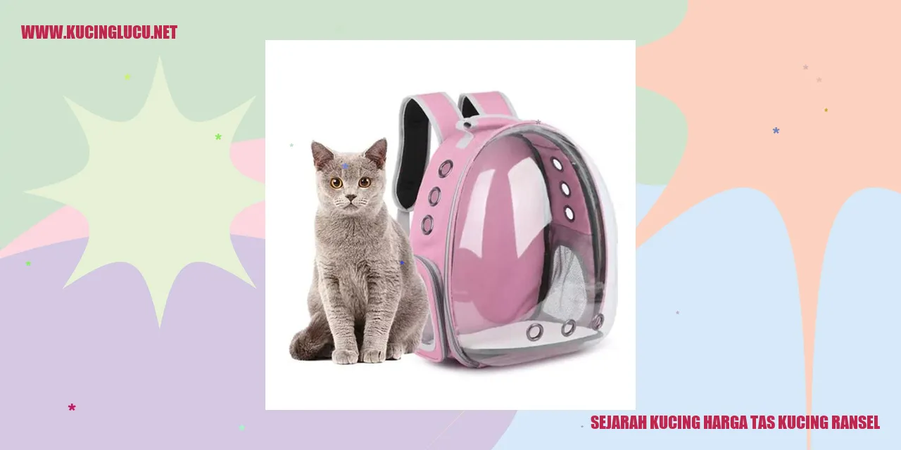 Gambar Sejarah Kucing dan Harga Tas Kucing Ransel