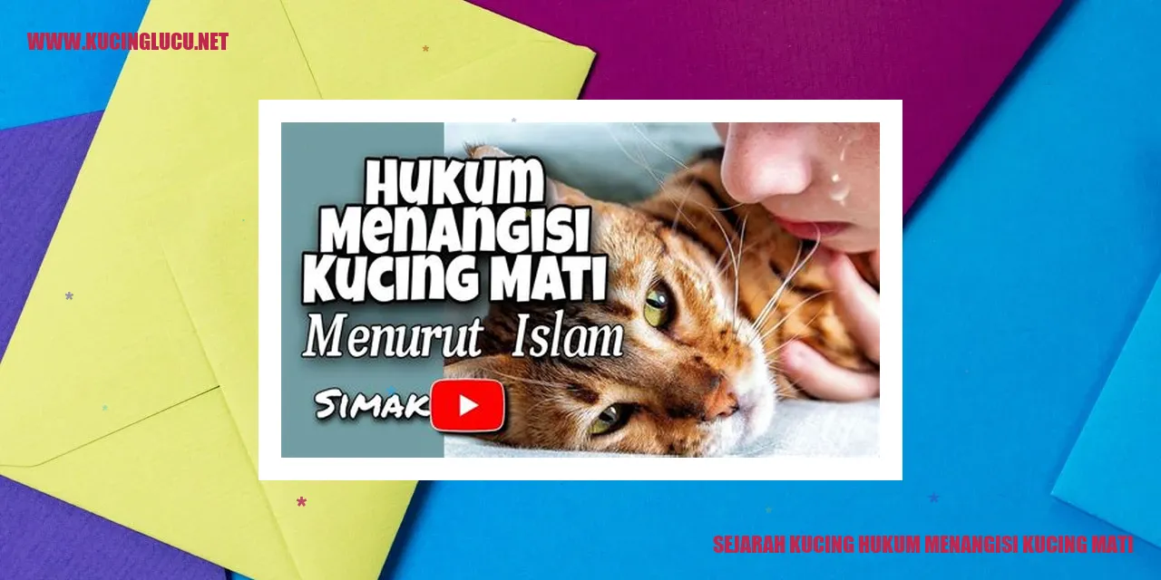 Sejarah Kucing Hukum Menangisi Kucing Mati