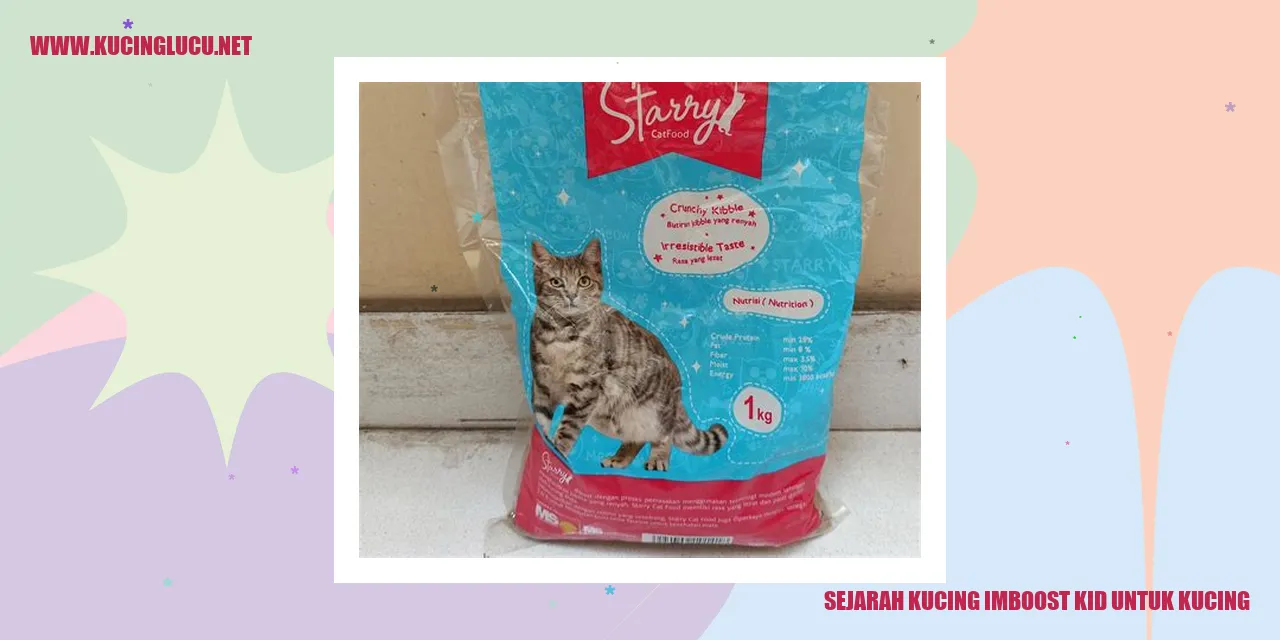Sejarah Kucing Imboost Kid untuk Kucing