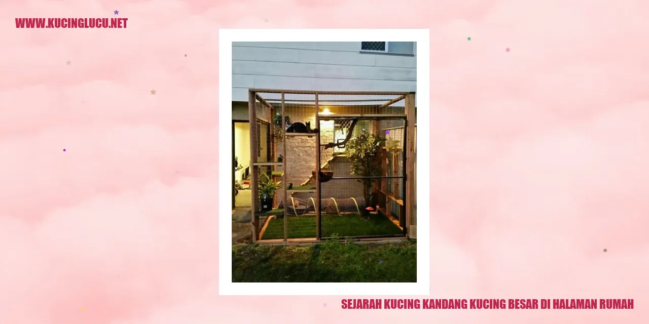 Kucing Kandang Kucing Besar di Halaman Rumah