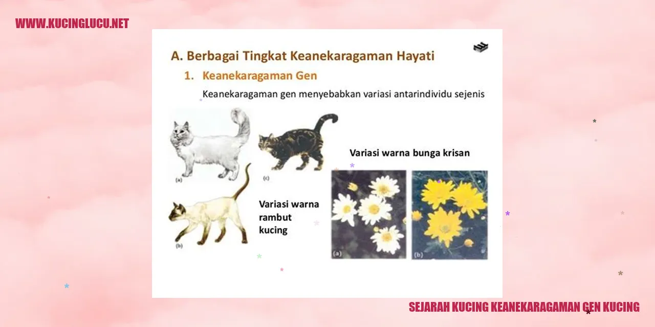 Sejarah Kucing keanekaragaman gen kucing