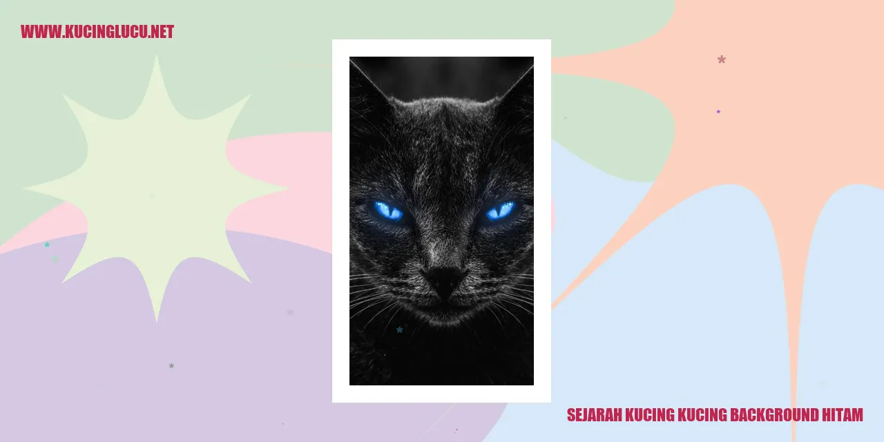 Sejarah Kucing dengan Latar Belakang Hitam