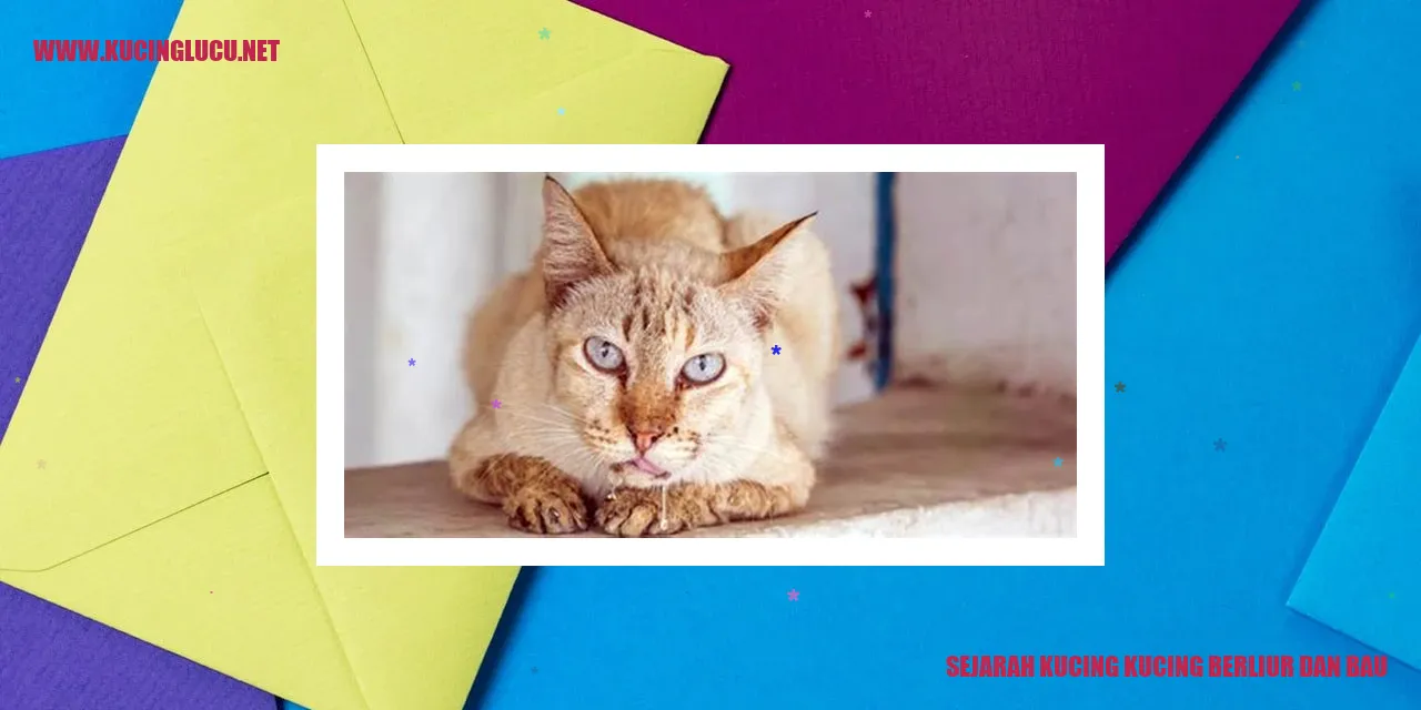 Kucing dengan berliur dan bau