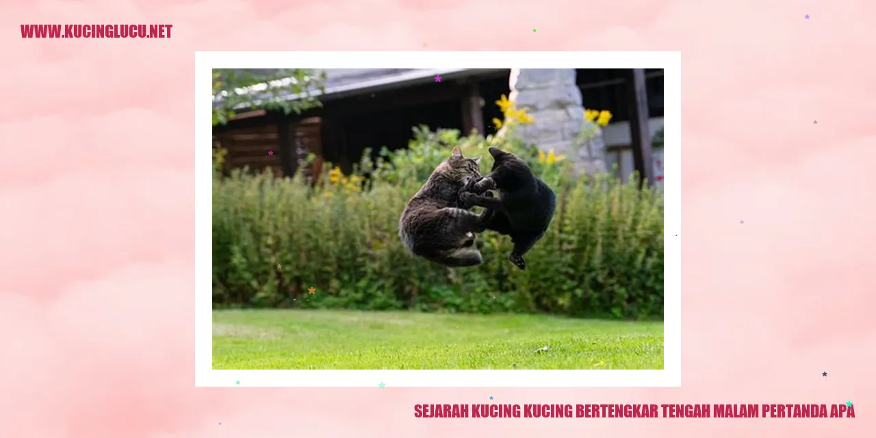 Gambar Kucing Bertengkar di Tengah Malam