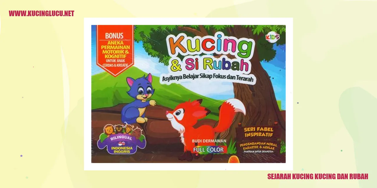 Ilustrasi kucing dan rubah