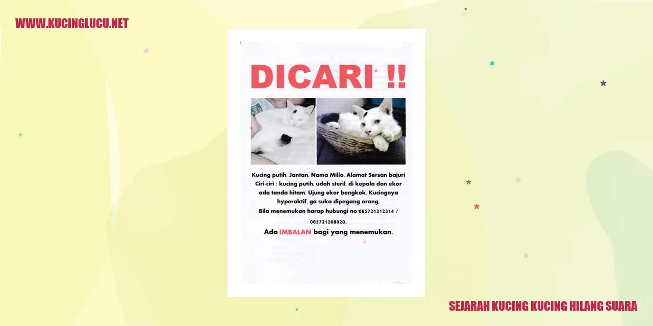 Sejarah Kucing yang Hilang Suara