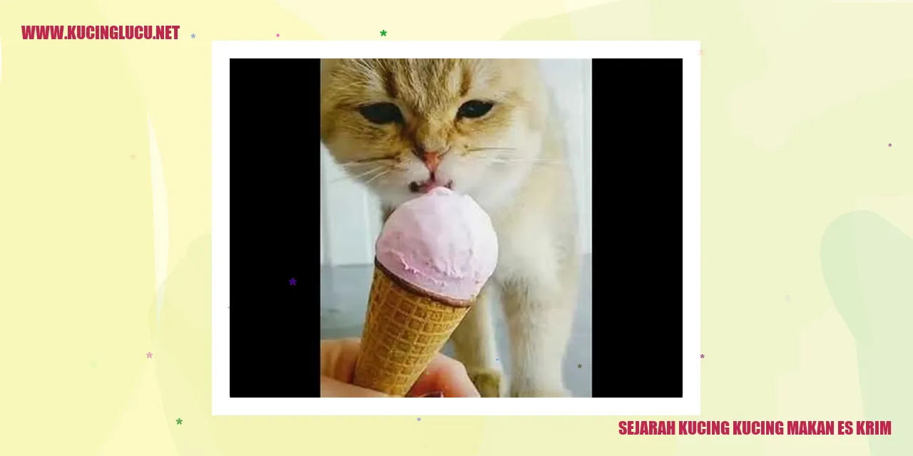 Kucing makan es krim