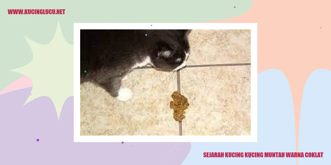 Gambar kucing muntah warna coklat