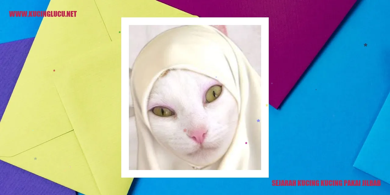 Gambar Kucing Menggemaskan dengan Jilbab