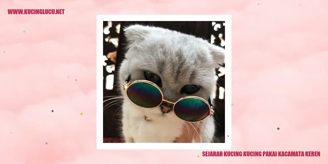 Sejarah Kucing-kucing Pakai Kacamata Kece