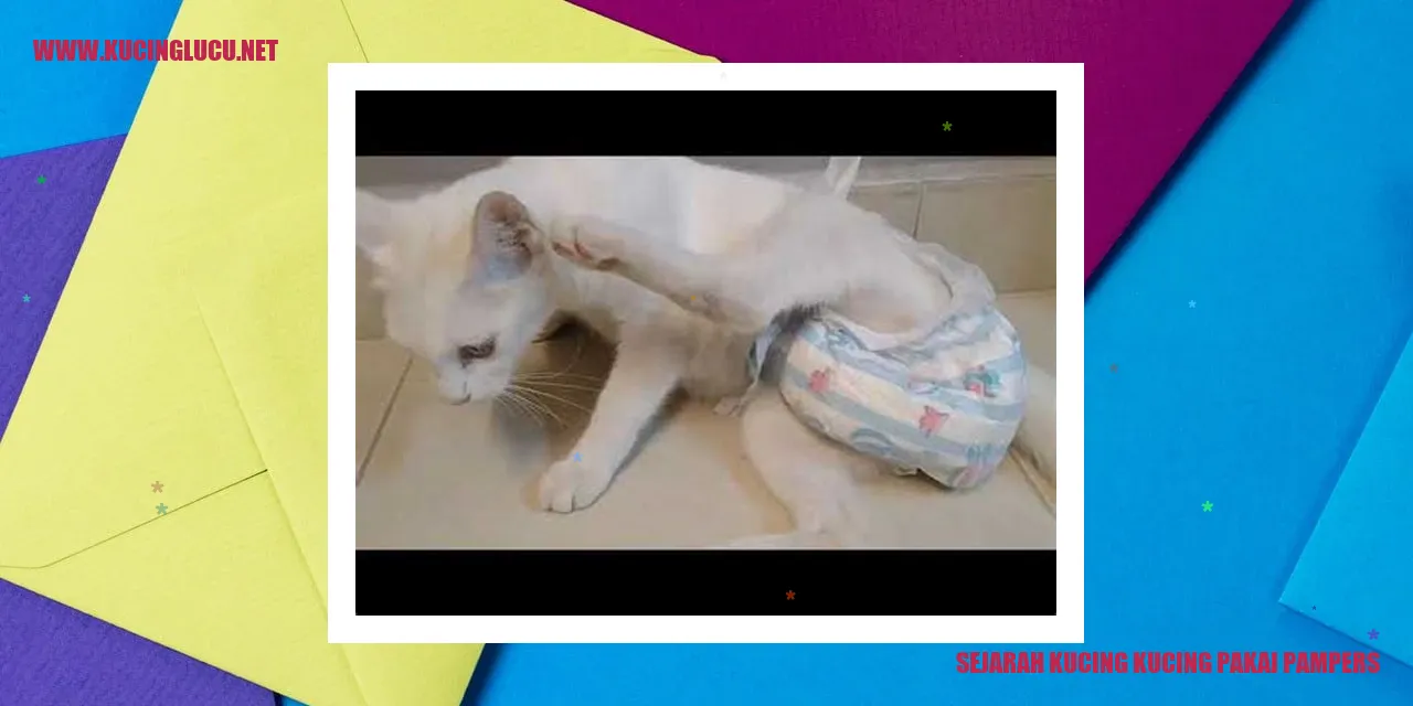 Gambar Sejarah Kucing Menggunakan Pampers