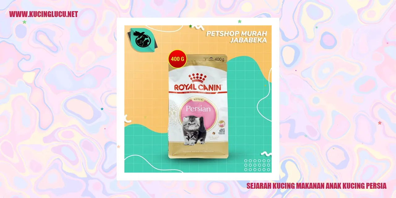 Sejarah Kucing makanan anak kucing persia