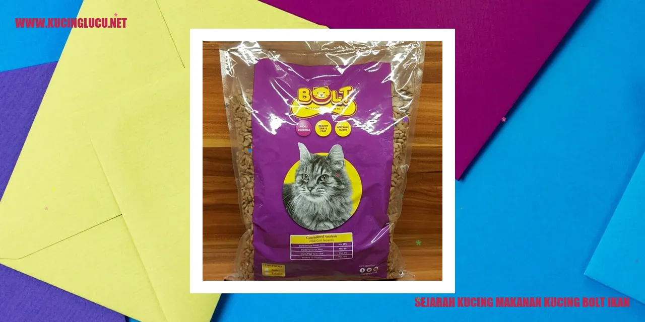 Sejarah Kucing makanan kucing bolt ikan