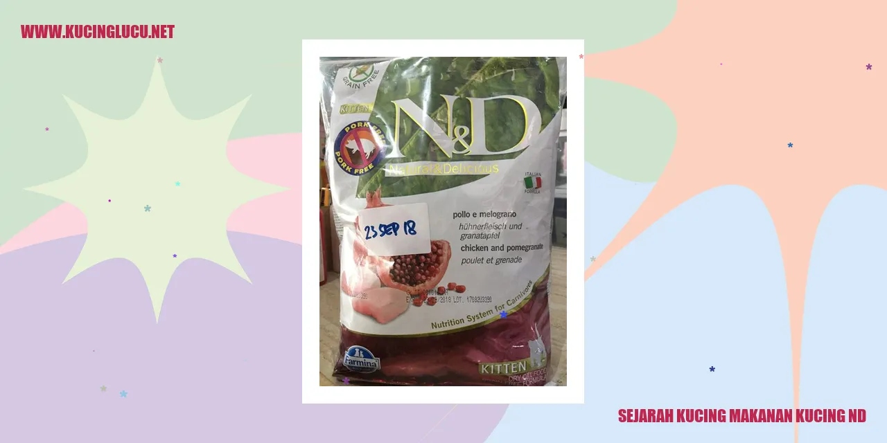 Sejarah Kucing makanan kucing nd