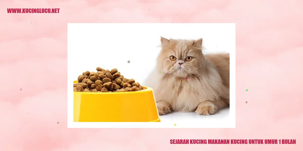 Sejarah Makanan Kucing untuk Umur 1 Bulan