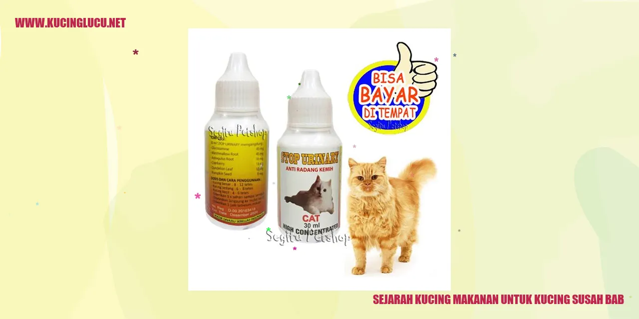 Sejarah Kucing makanan untuk kucing susah bab