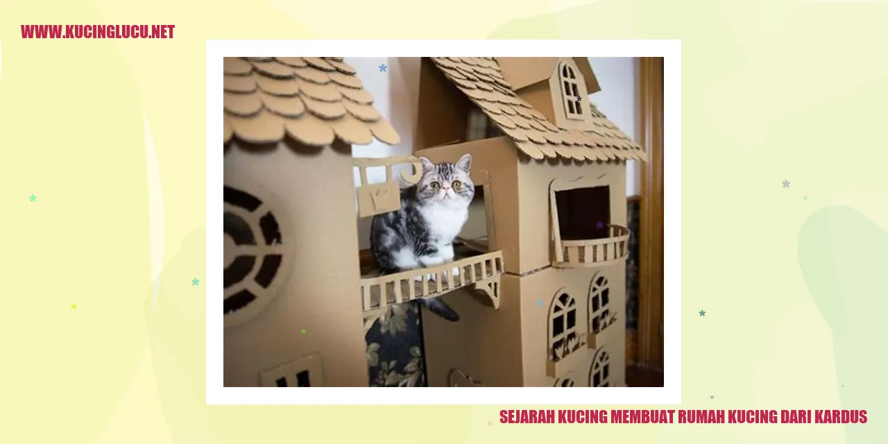 Gambar Kucing Membuat Rumah Kucing dari Kardus
