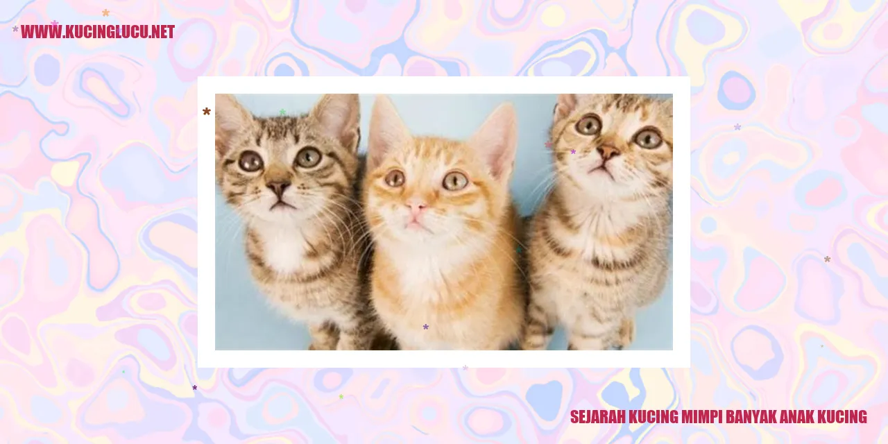 Gambar Kucing Bermimpi tentang Banyak Anak Kucing