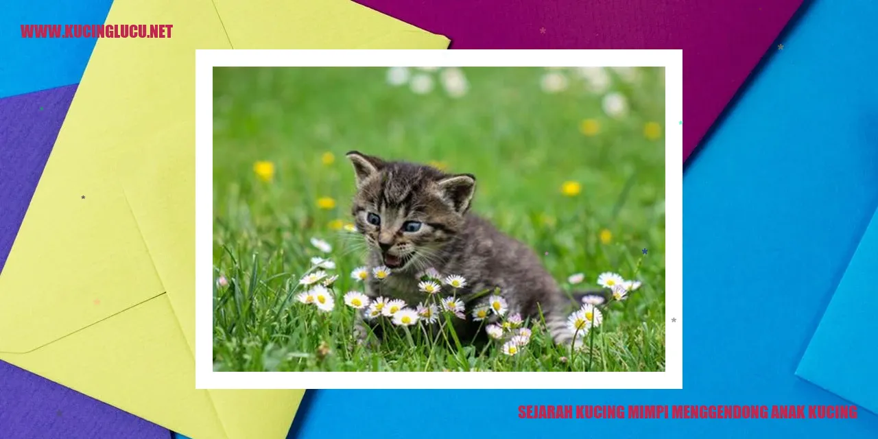 Kucing Impian Mendukung Anak Kucing