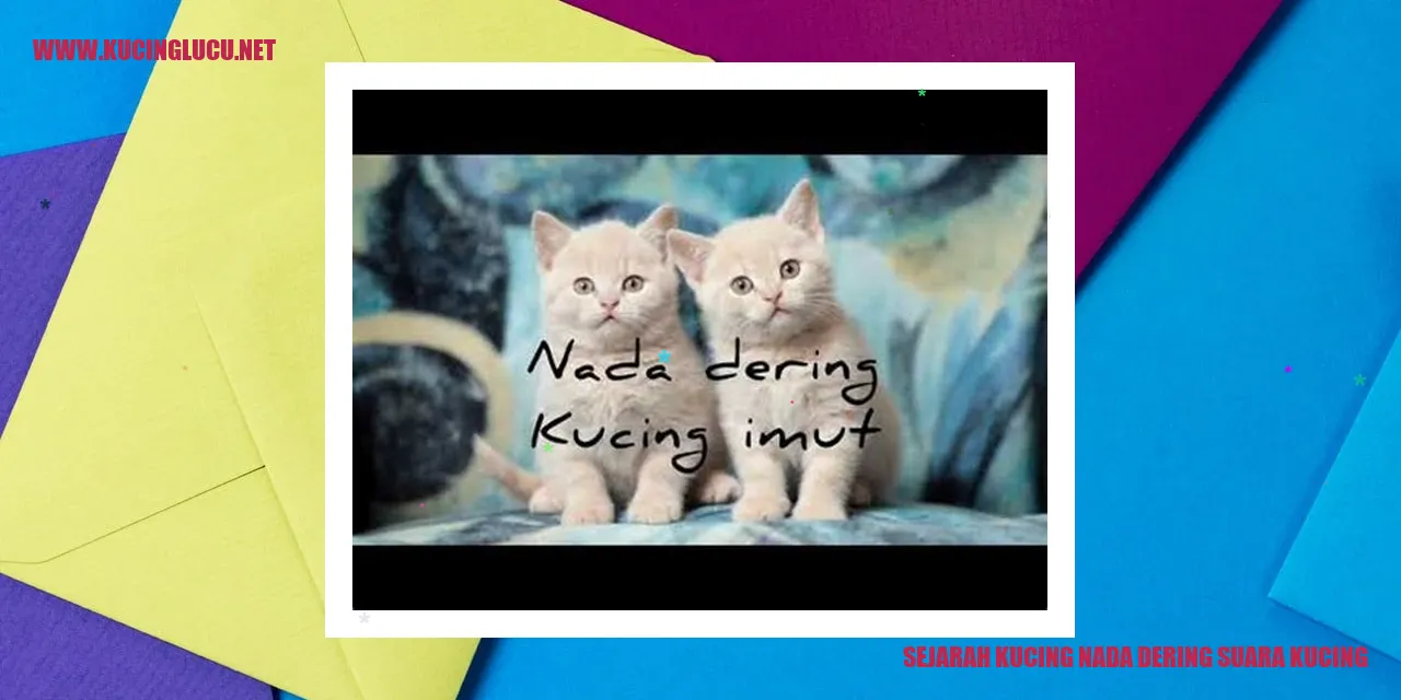 Sejarah Kucing nada dering suara kucing