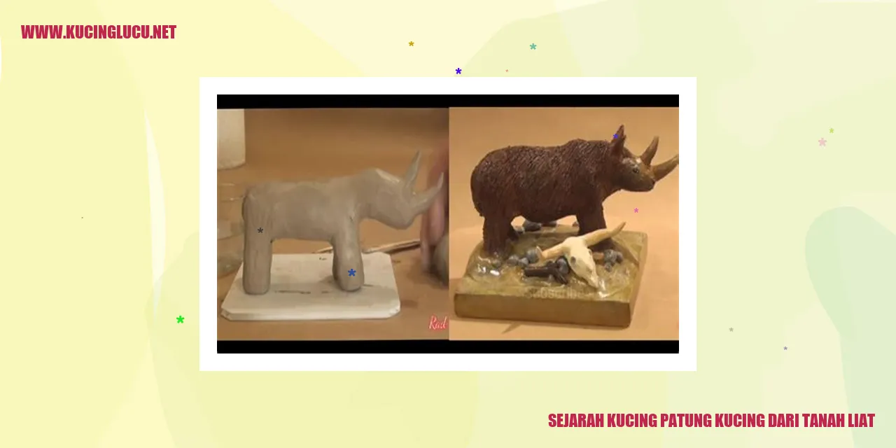 Patung Kucing dari Tanah Liat
