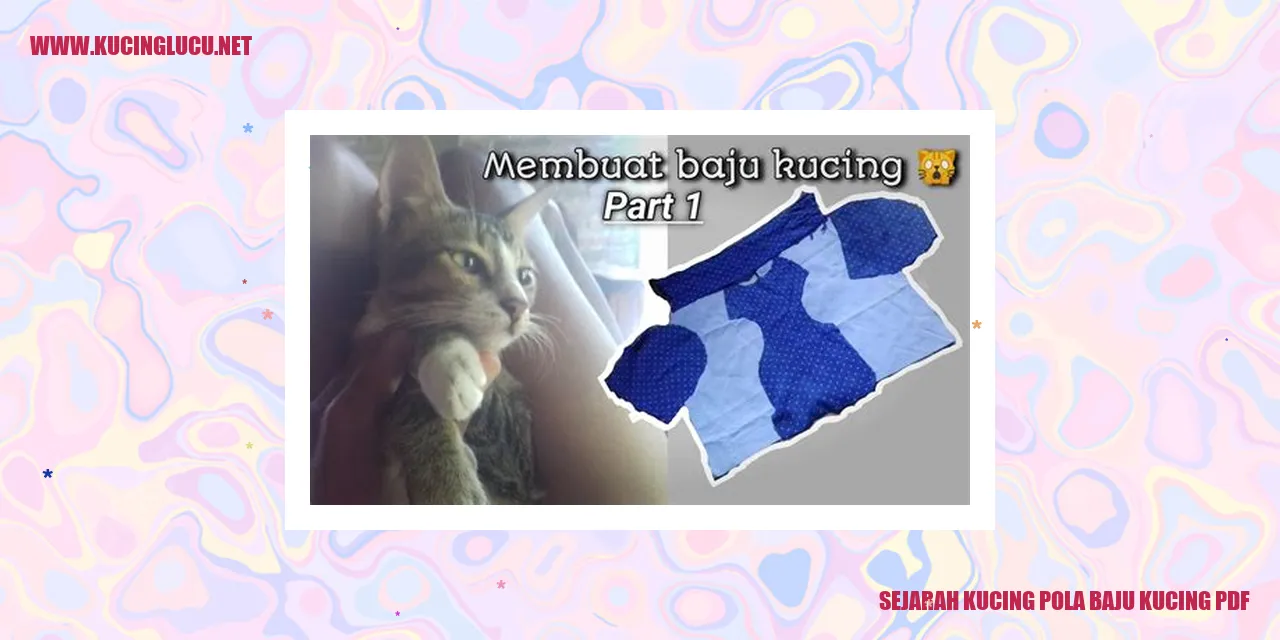 Sejarah Kucing Pola Baju Kucing PDF