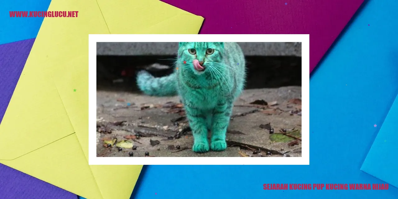Gambar Kucing Berbulu Hijau Pup