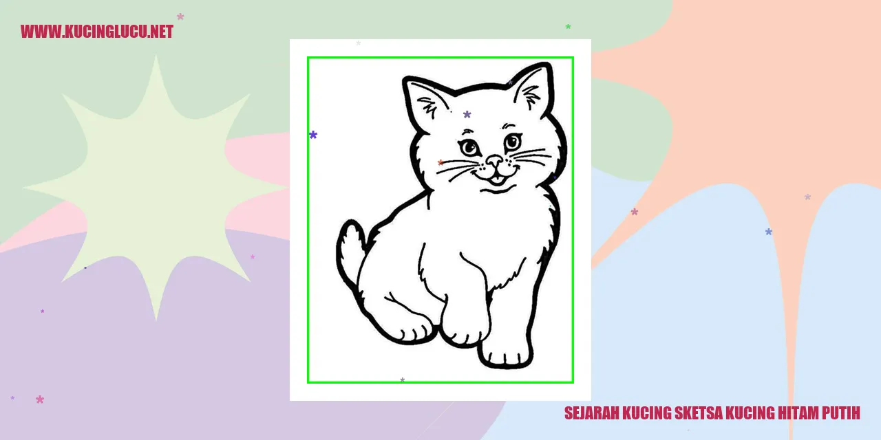 Kucing gambar hitam putih