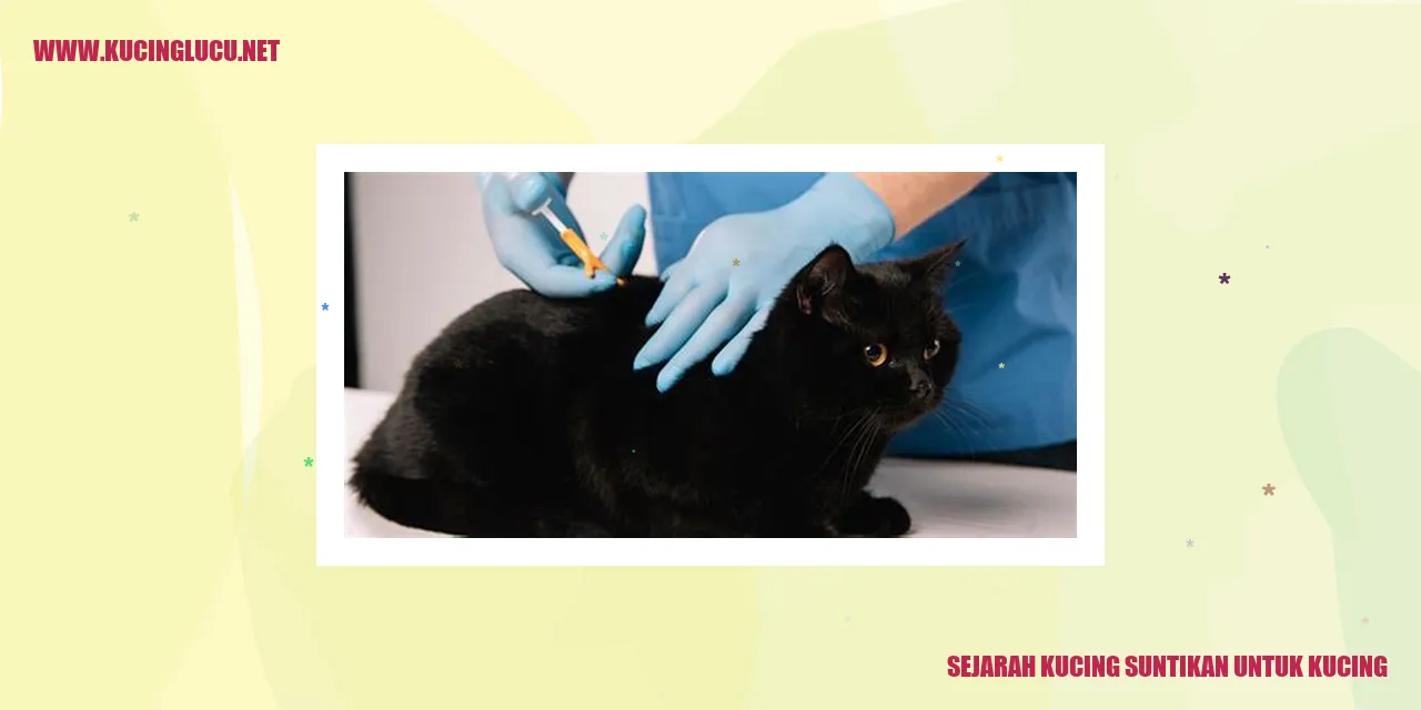 Sejarah Kucing suntikan untuk kucing