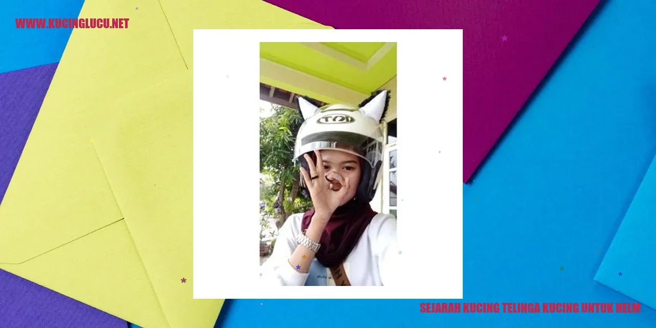 Gambar Kucing Telinga Kucing untuk Helm