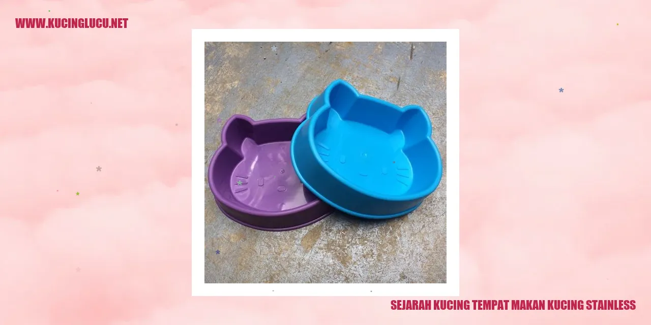 Kucing tempat makan stainless