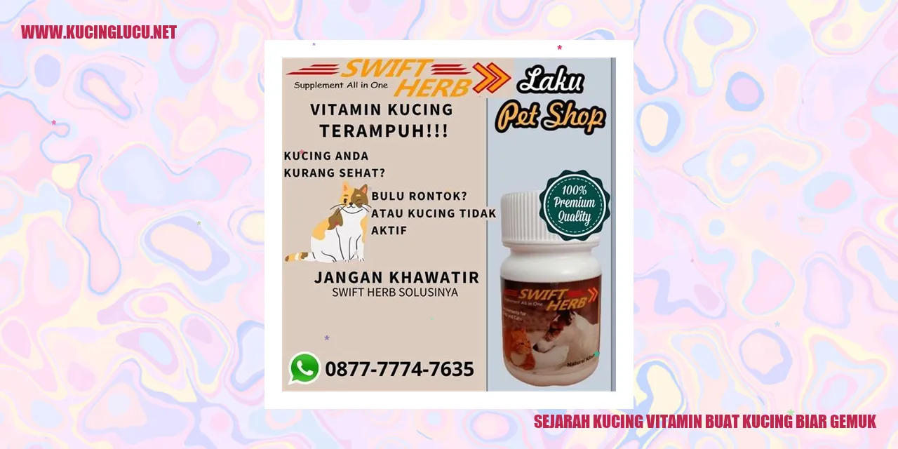 Sejarah Kucing Vitamin untuk Pertumbuhan yang Lebih Gemuk