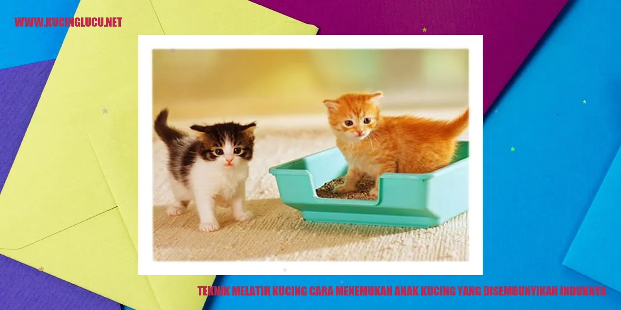 Gambar seekor kucing bermain dengan anaknya