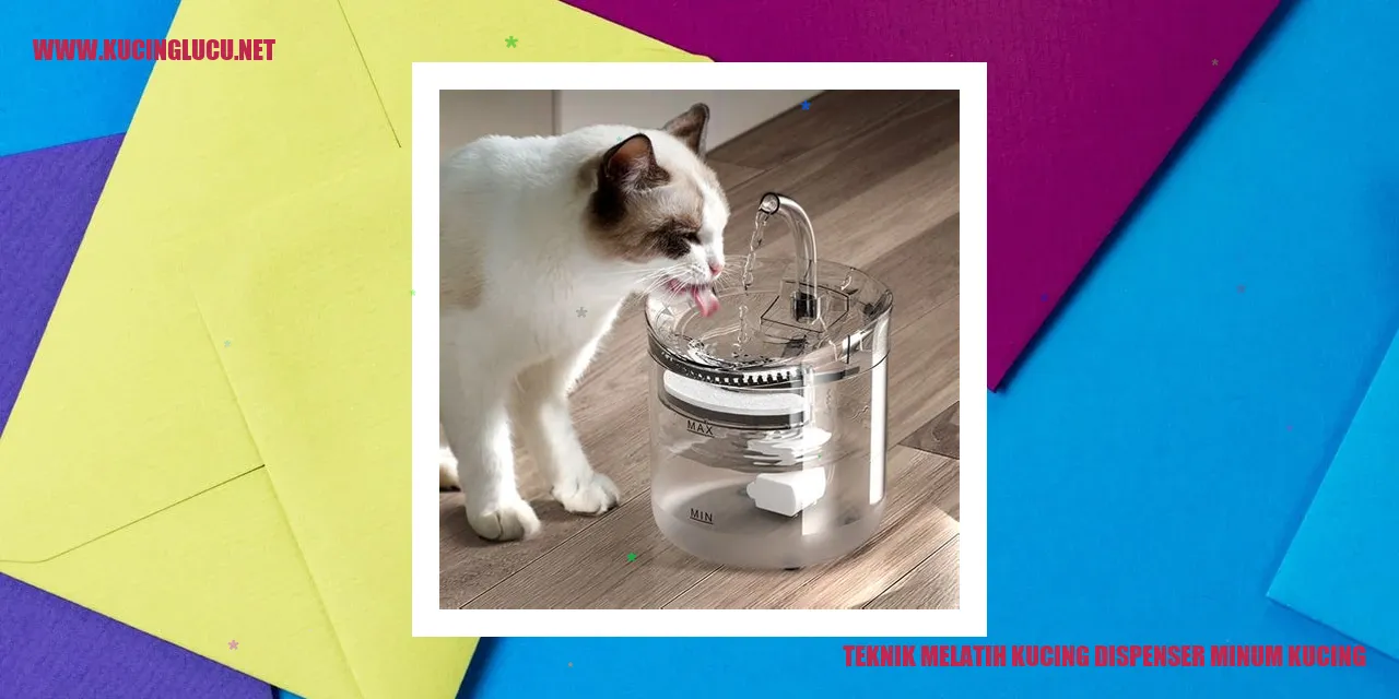 Kucing minum dari dispenser khusus