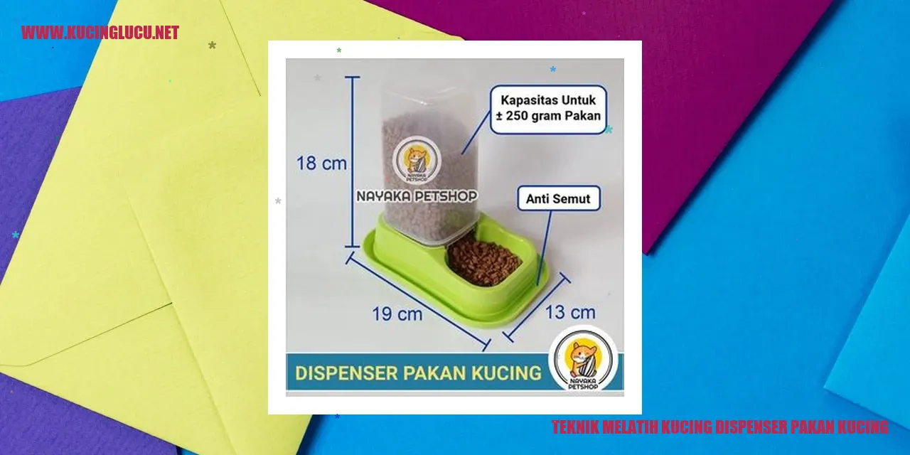Kucing menggunakan dispenser pakan kucing