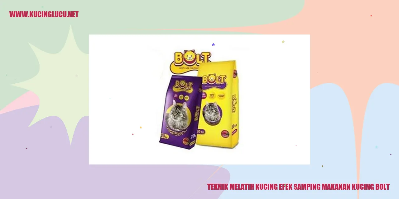 Teknik Melatih Kucing efek samping makanan kucing bolt