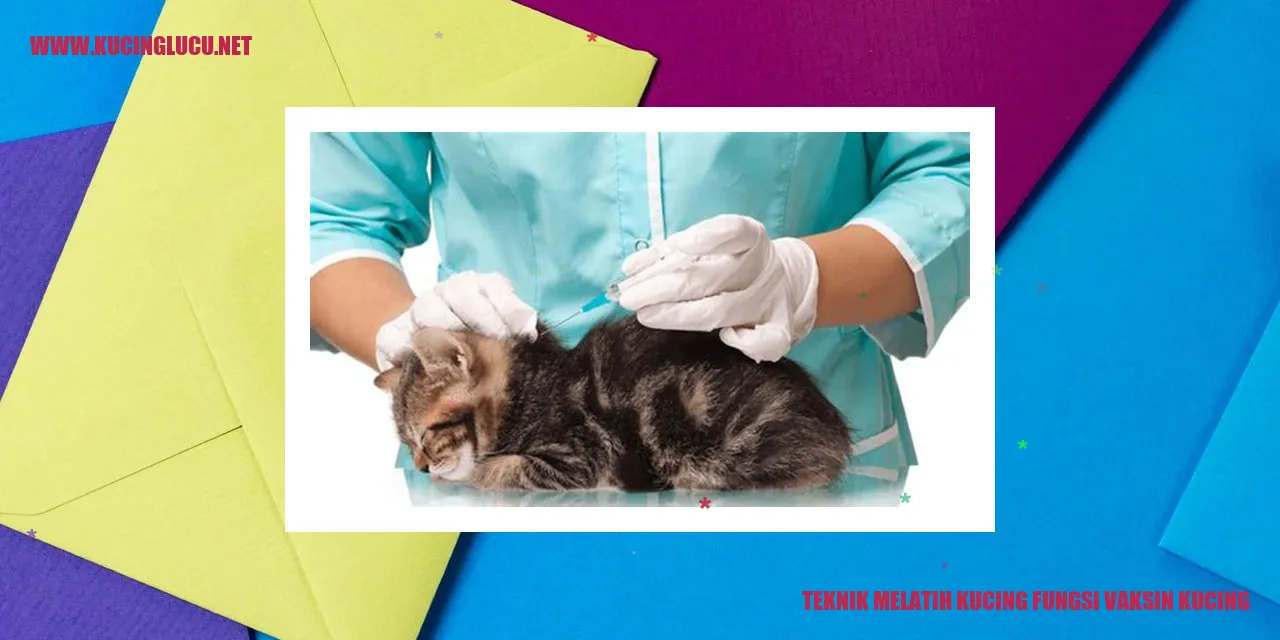 Teknik Melatih Kucing fungsi vaksin kucing