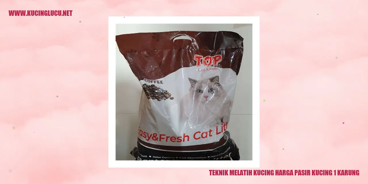 Teknik Melatih Kucing harga pasir kucing 1 karung
