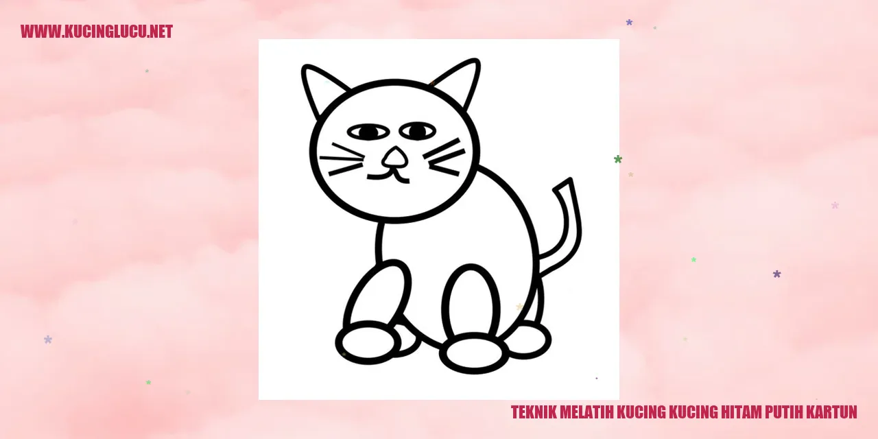 Gambar Kucing hitam putih kartun