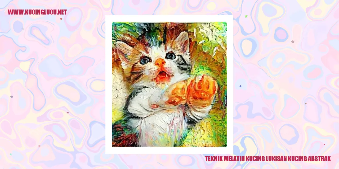 Lukisan Kucing Abstrak