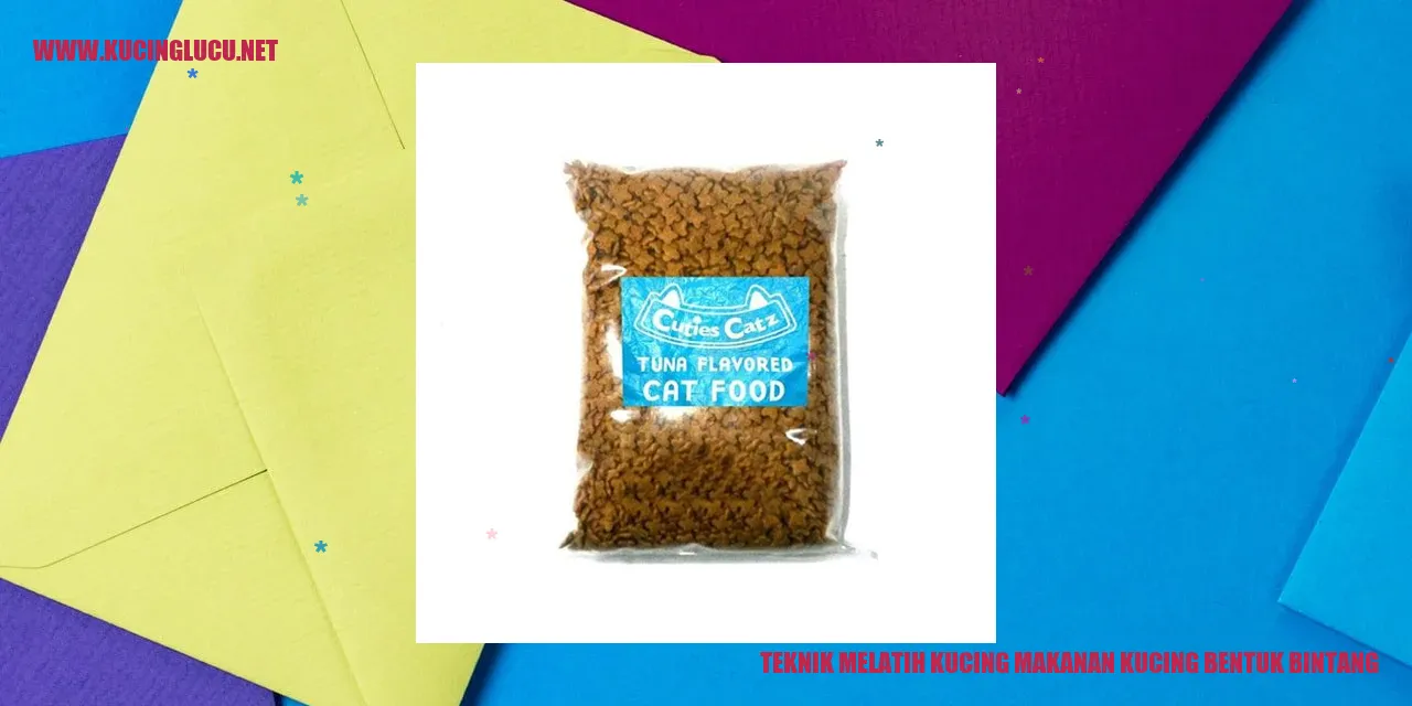 Gambar kucing makanan bentuk bintang