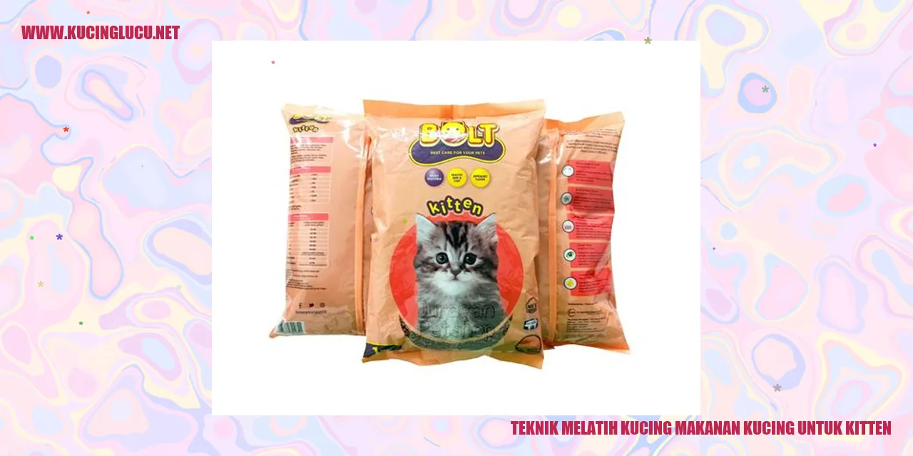 Teknik Melatih Kucing makanan kucing untuk kitten