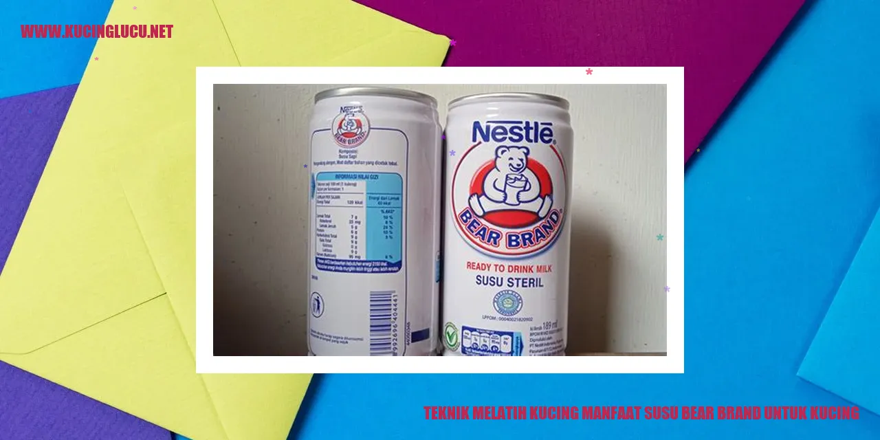 Susu Bear Brand untuk Kucing