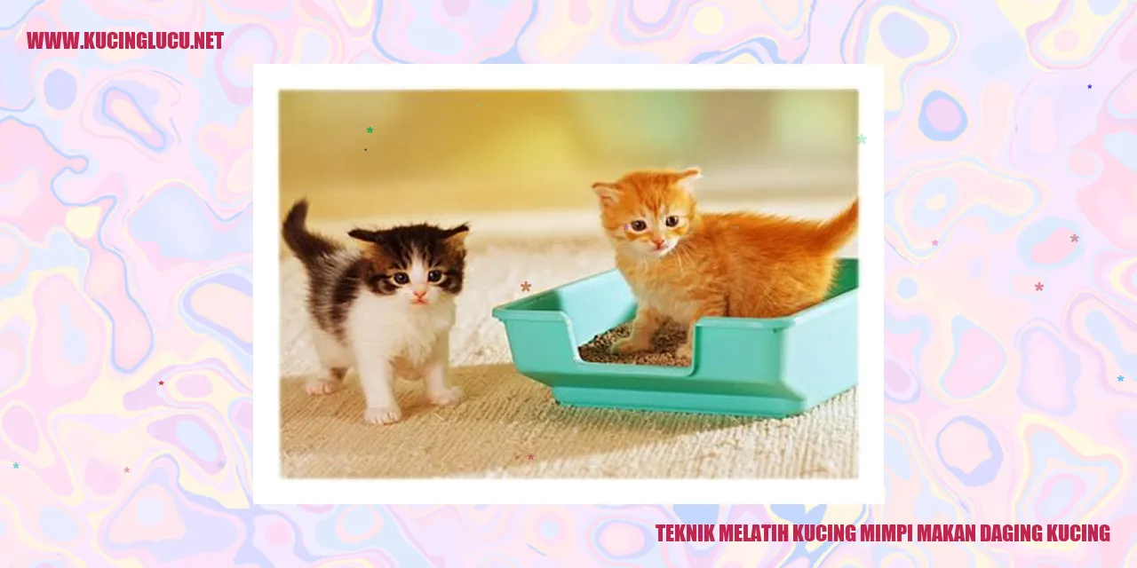 Kucing sedang menikmati daging