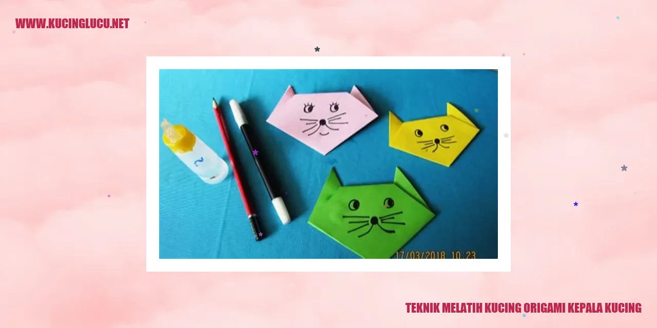 Kucing origami kepala kucing