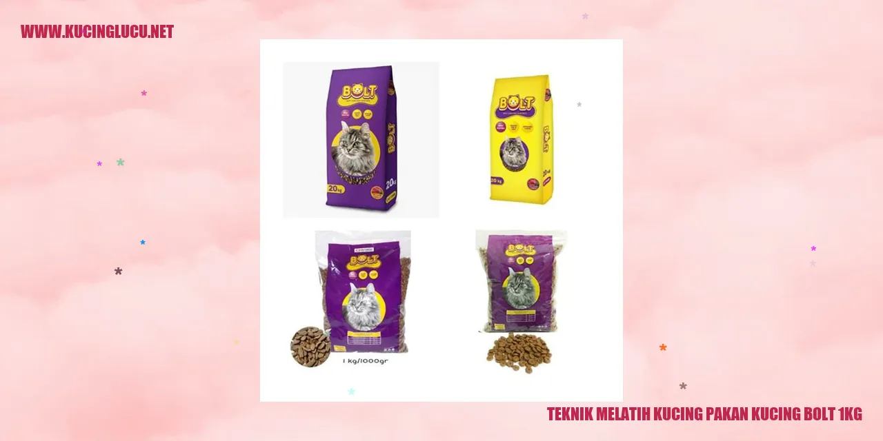 Kucing makan pakan Bolt 1kg