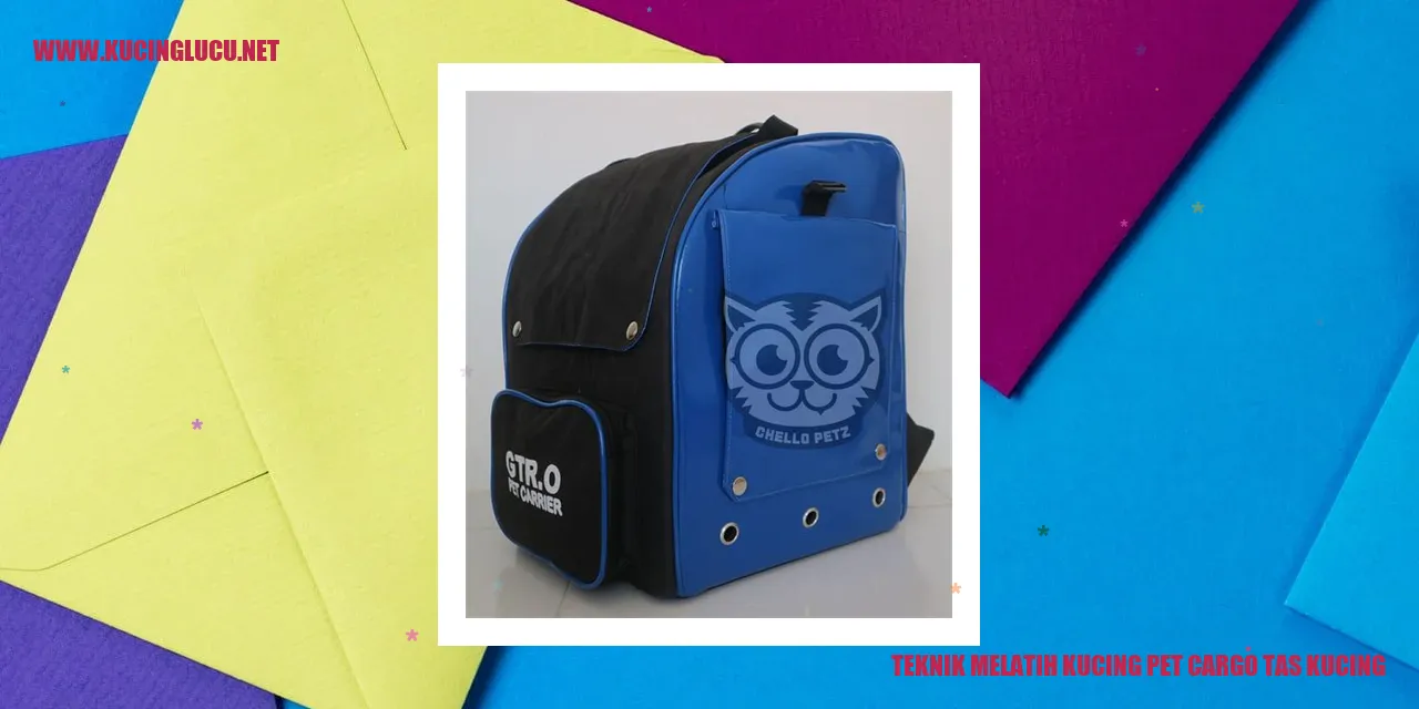 Teknik Membina Kucing menggunakan Tas Pet Cargo Kucing