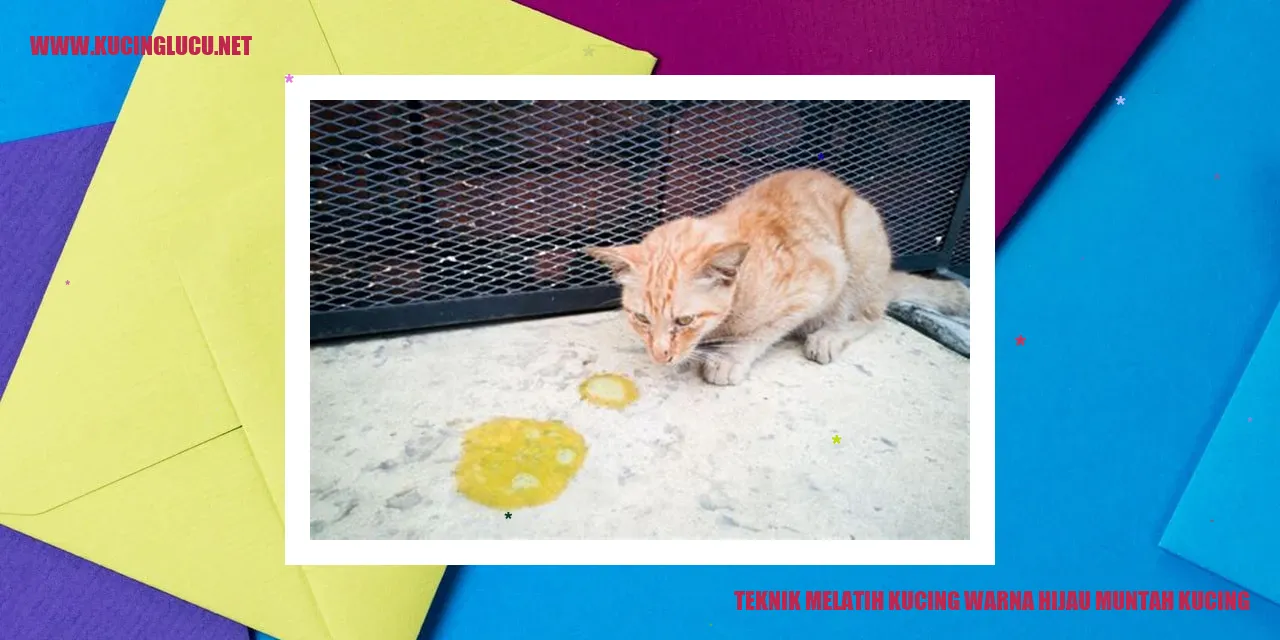 Kucing Warna Hijau Muntah Kucing