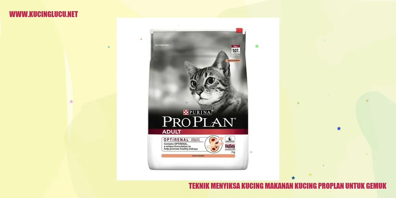 Menggambar kucing santap dengan makanan kucing Proplan